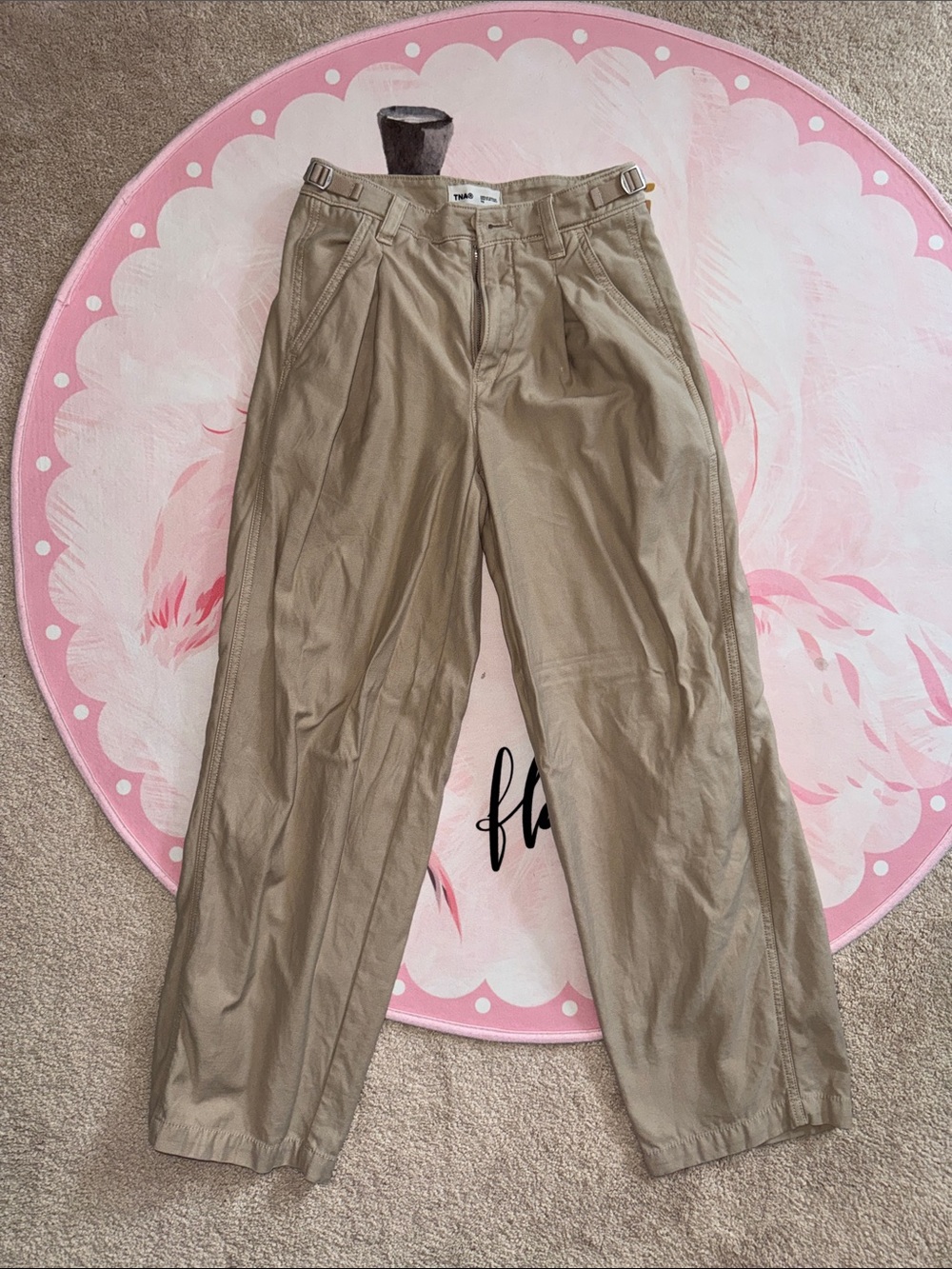 TNA Surplus Pleated Trouser Khaki